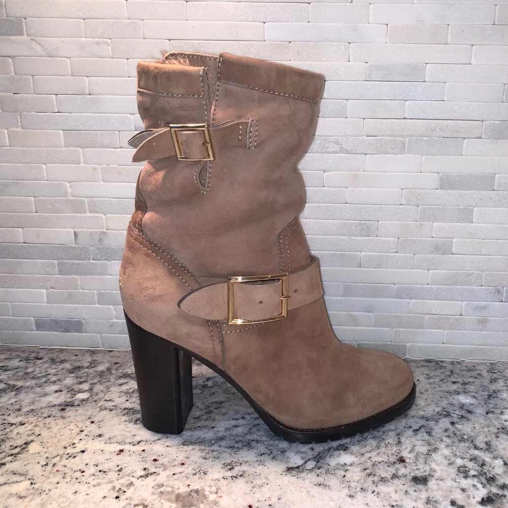 Jimmy Choo Suede Boots - Shearling Lined